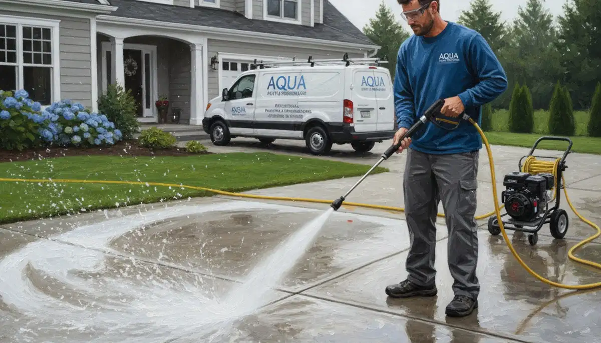 Naperville, IL concrete pressure cleaning for driveways, patios, and walkways by Naperville Paint Pros