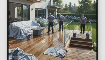 Naperville, IL deck sealing by paint pros protecting wood from weather damage