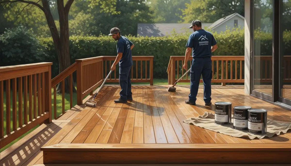 Naperville, IL deck sealing service protecting wood decks from weather damage