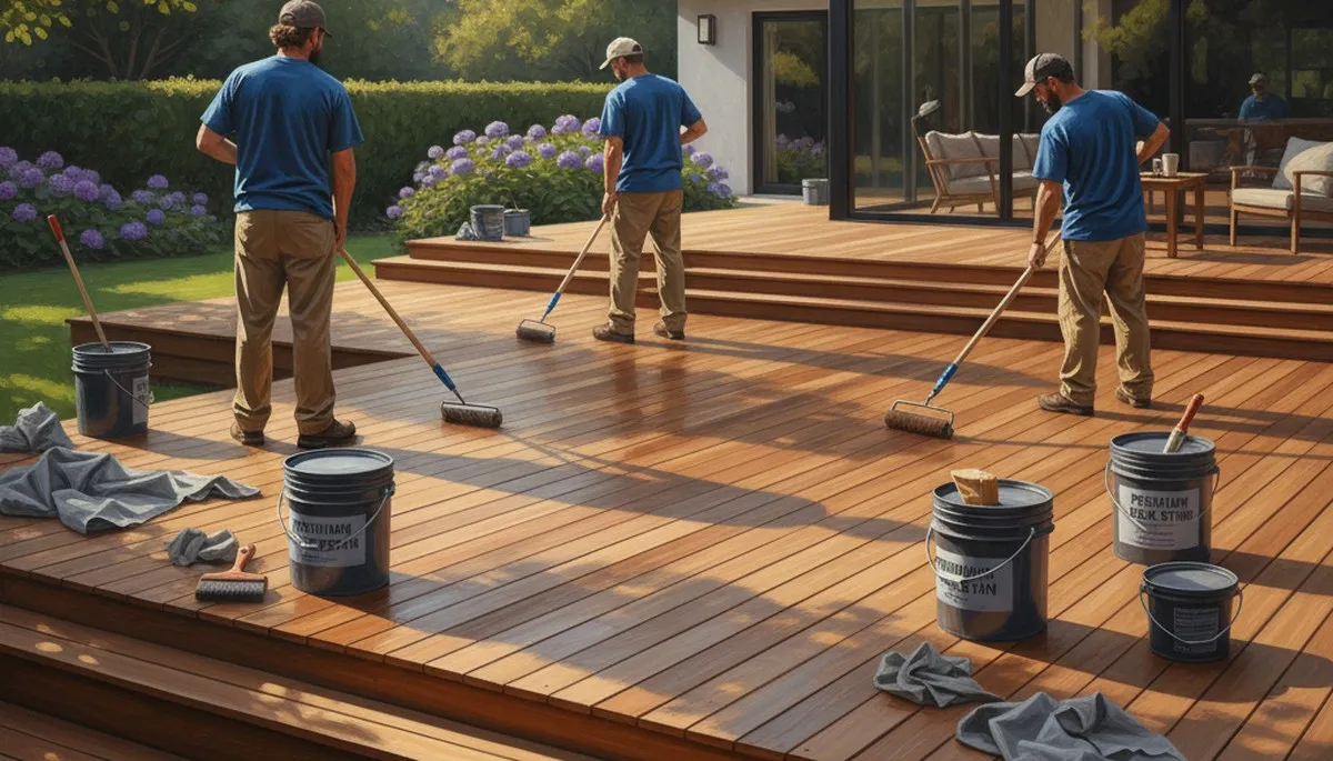 Deck staining in Naperville, IL by Naperville Paint Pros for weather-resistant wood protection