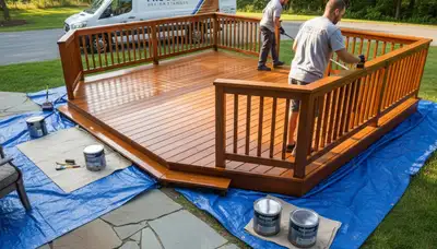 Deck staining in Naperville, IL by Naperville Paint Pros for durable wood protection