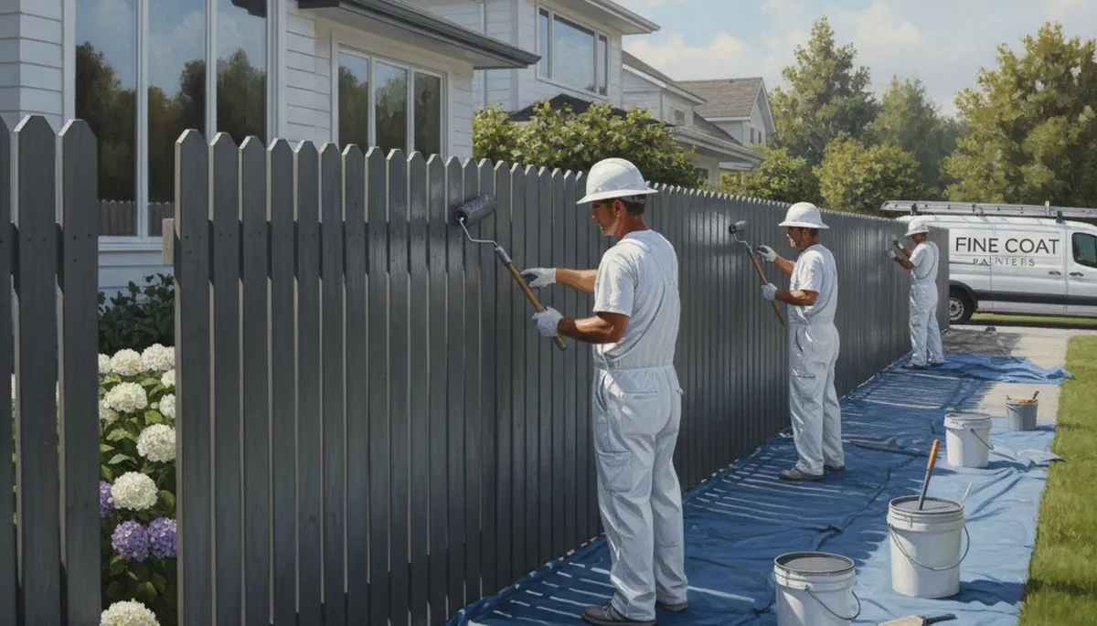 Fence painting in Naperville, IL for weather protection and curb appeal